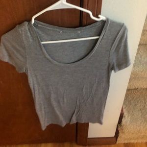 Grey scoop tee